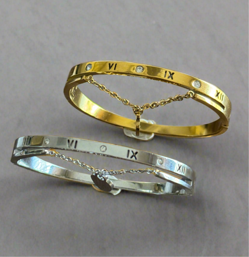 Roman Times Bangle (Tarnish Free)