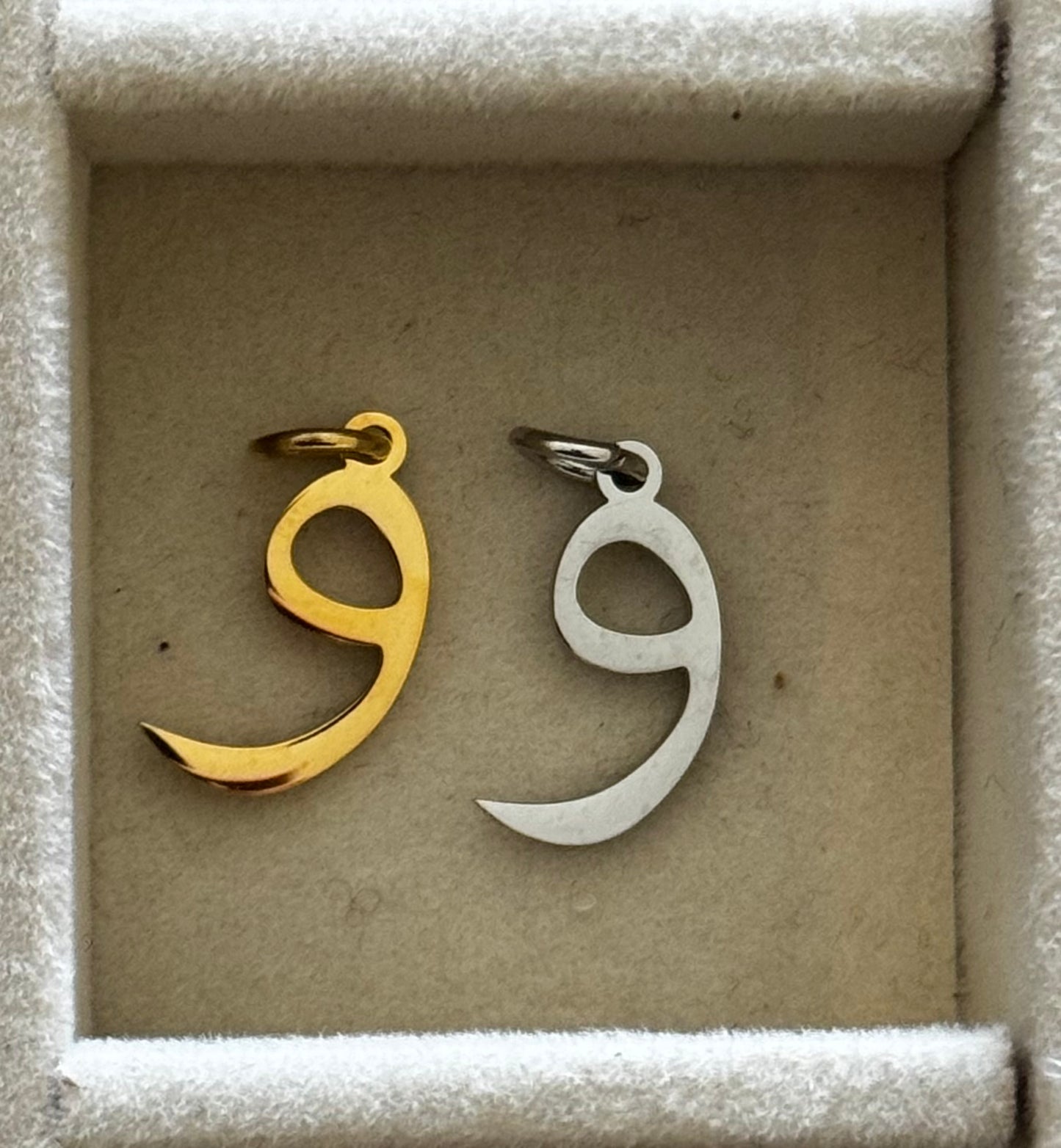 Arabic Letters Silver Charms
