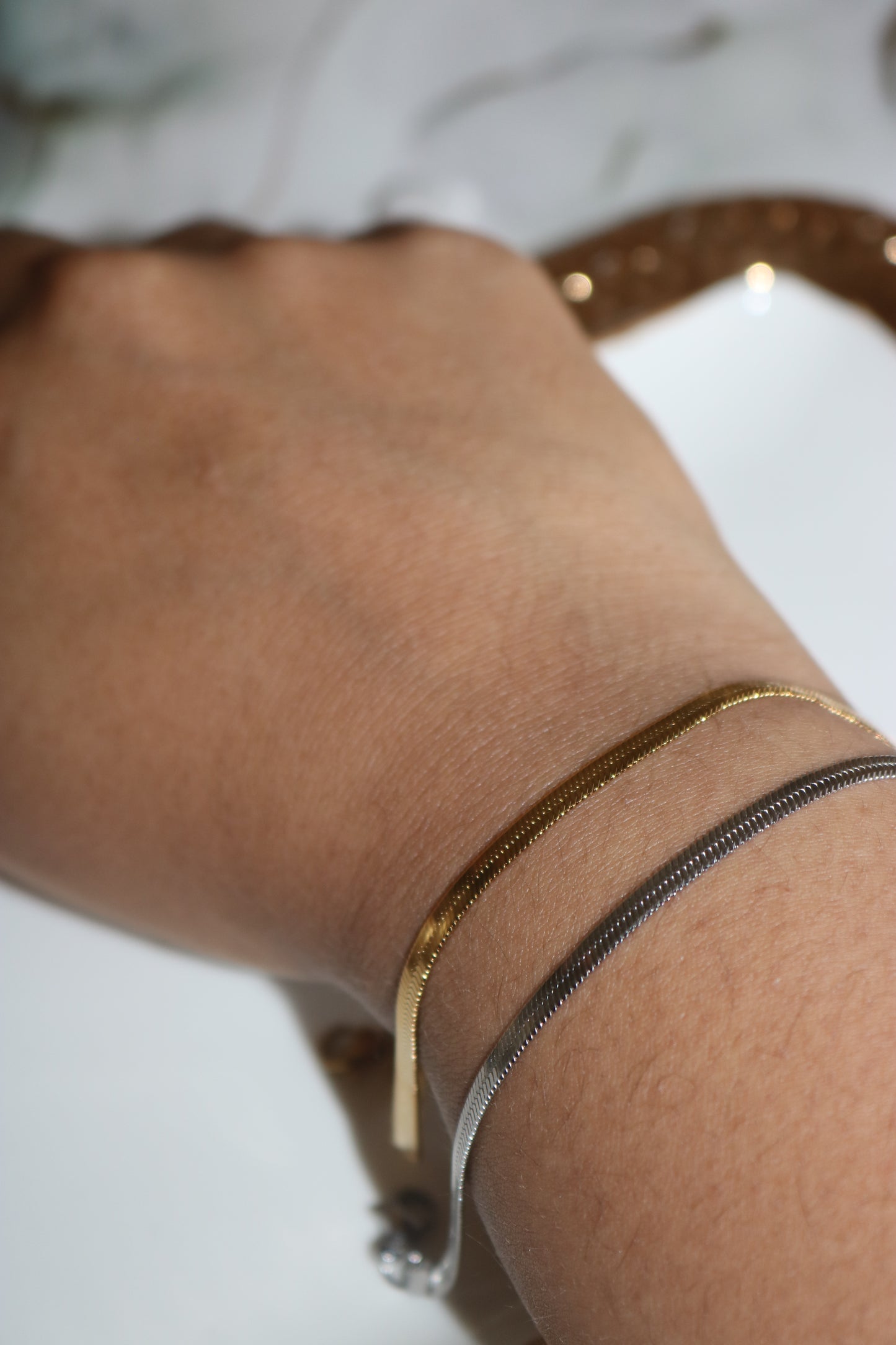 Herringbone Bracelet (Tarnish Free)