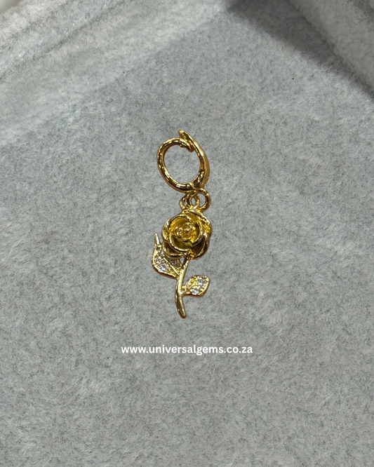 Diamante Rose Clip On