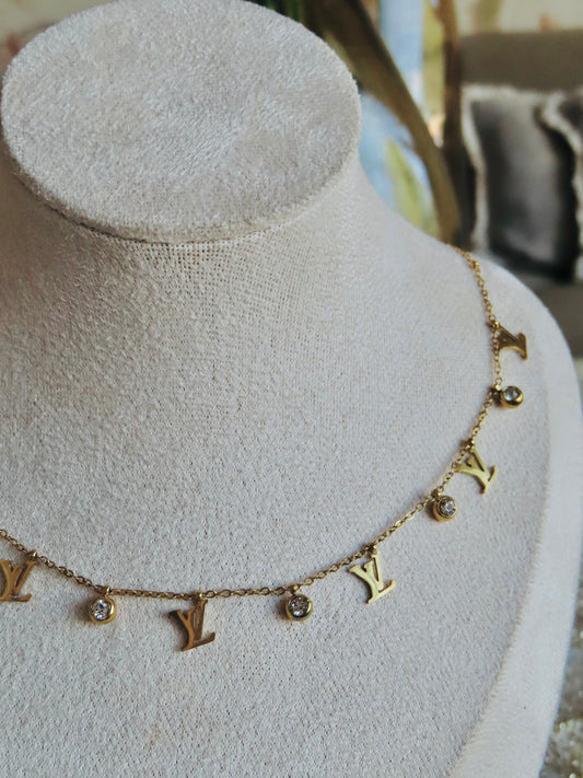 LV Diamanté Necklace (Tarnish Free)