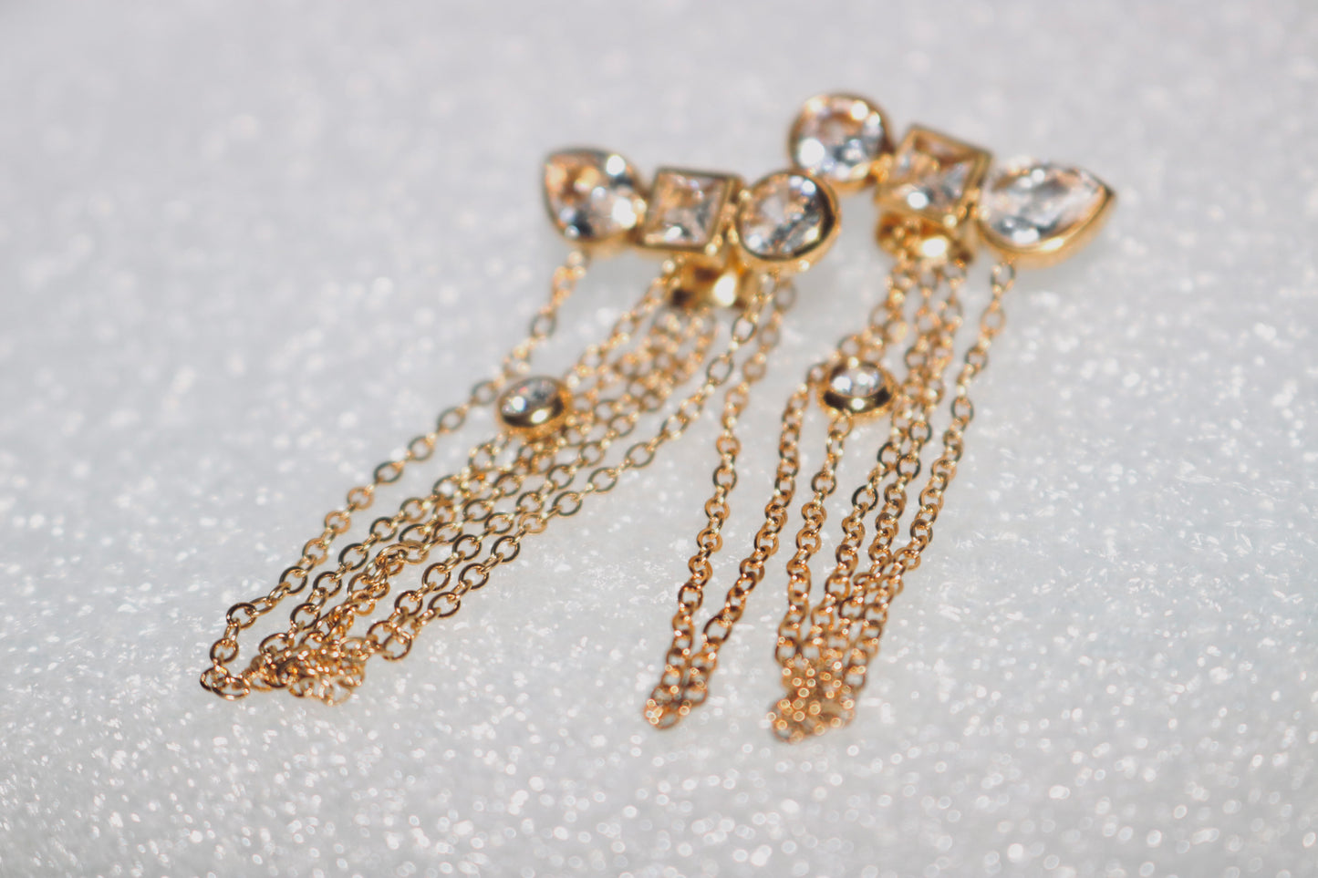 Astra Stud Drop Earrings (Tarnish Free)