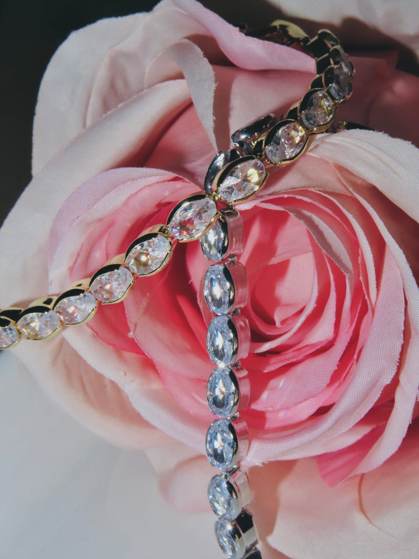 Oval Tennis Bracelets (18K Plated)