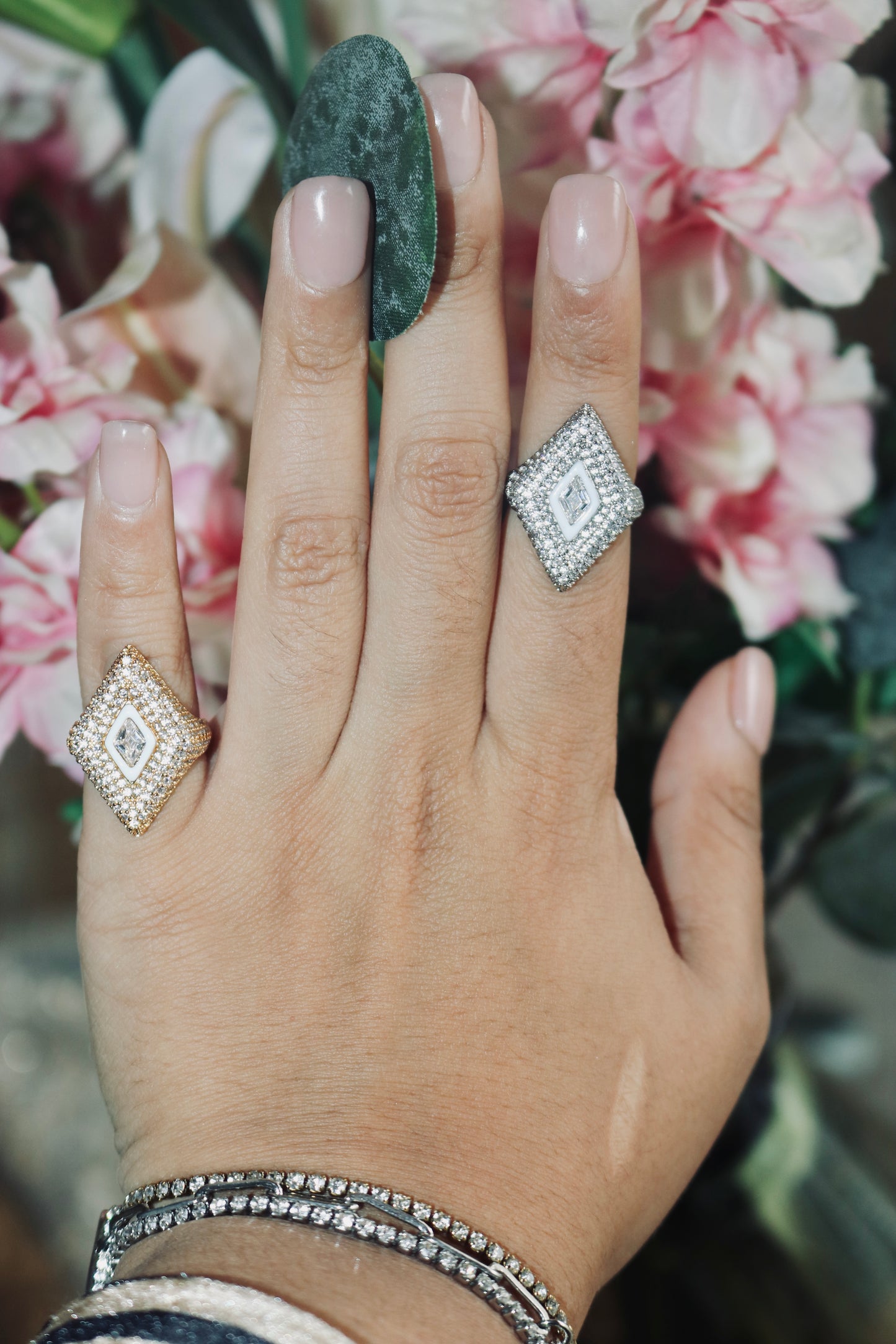 Pinky Rings [Adjustable, Zirconia] (Tarnish Free) PREMIUM COLLECTION