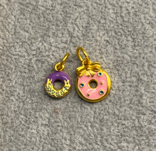 Gold Donut Charms