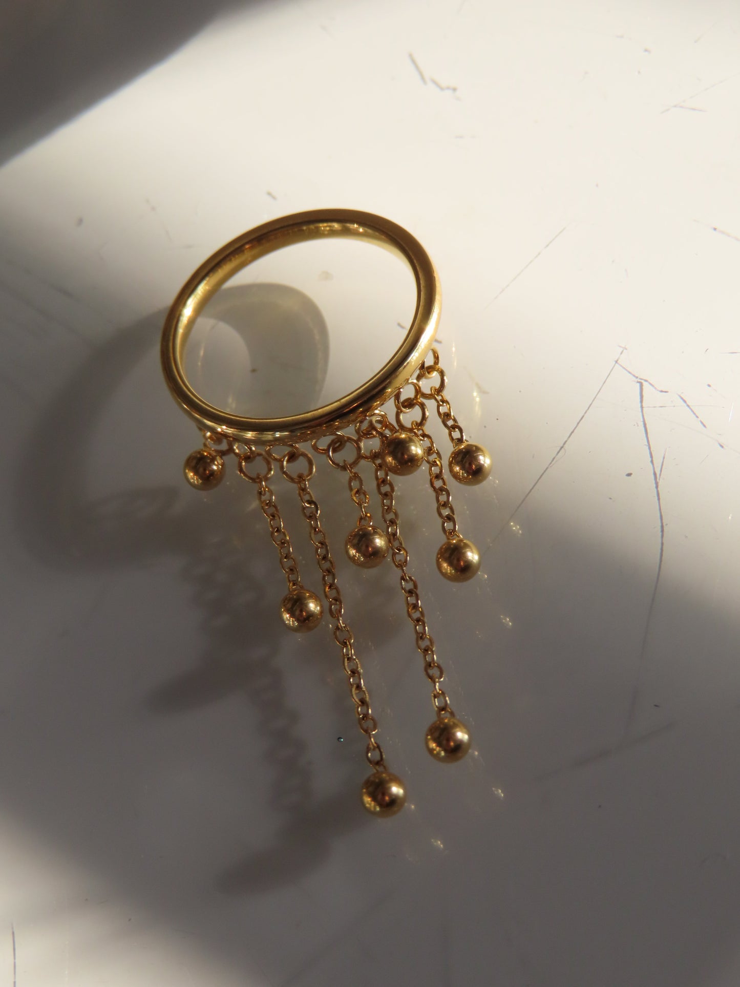 Drip Ring Edgy Ring (Tarnish Free) [Size 7-8 STANDARD]