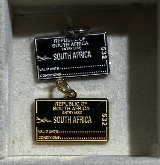 South Africa Passport Stamp Charm